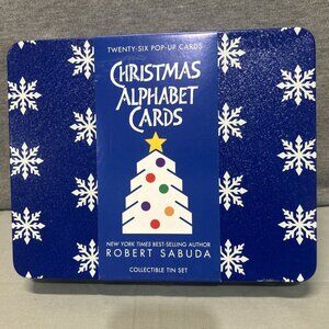 Robert Sabuta Christmas Alphabet Pop-Up (26) Cards in Tin 2005 New & Unopened